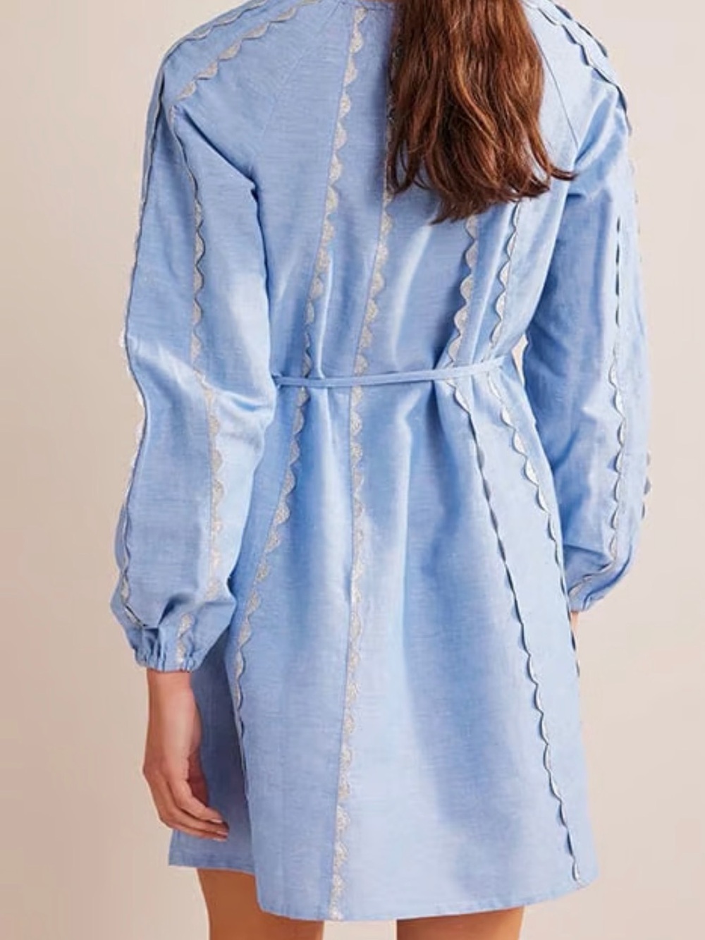 Boden Ric Rac Linen Mini Dress - Picture 3 of 8